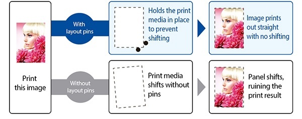 With layout pins / Without layout pins