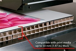 Compatible with print media up to 50 mm (1.97 in.) thick